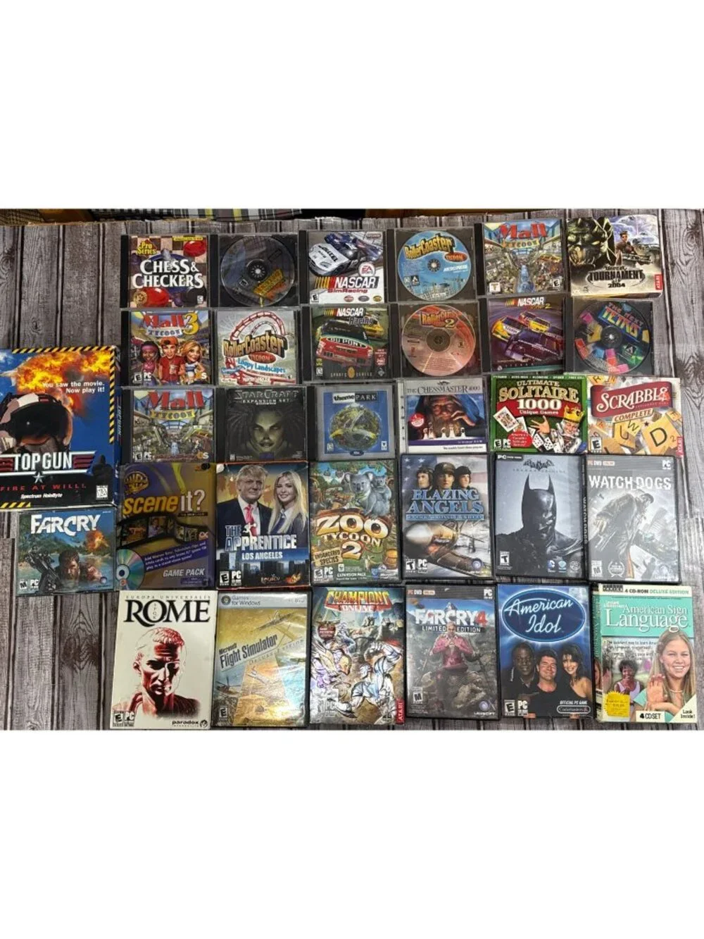 lot of pc computer games And More cd rom 32 Disks And Cases